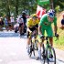 HAUTACAM, FRANCE - JULY 21: (L-R) Jonas Vingegaard Rasmussen of Denmark and Team Jumbo - Visma - Yellow Leader Jersey and Wout Van Aert of Belgium and Team Jumbo - Visma - Green Points Jersey compete in the breakaway during the 109th Tour de France 2022, Stage 18 a 143,2km stage from Lourdes to Hautacam 1520m / #TDF2022 / #WorldTour / on July 21, 2022 in Hautacam, France. (Photo by Michael Steele/Getty Images)